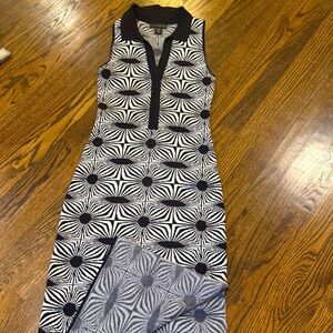 NEW House of Harlow 1960 Geometric Print knit Midi Dress
